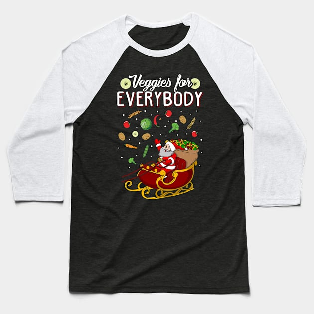 Veggies For Everybody Christmas Ugly Sweater Baseball T-Shirt by KsuAnn